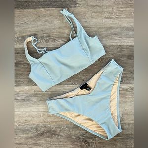 LA Hearts blue bikini set